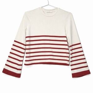 Marine Layer Suri Stripe Top Women Size Small Flare Sleeve